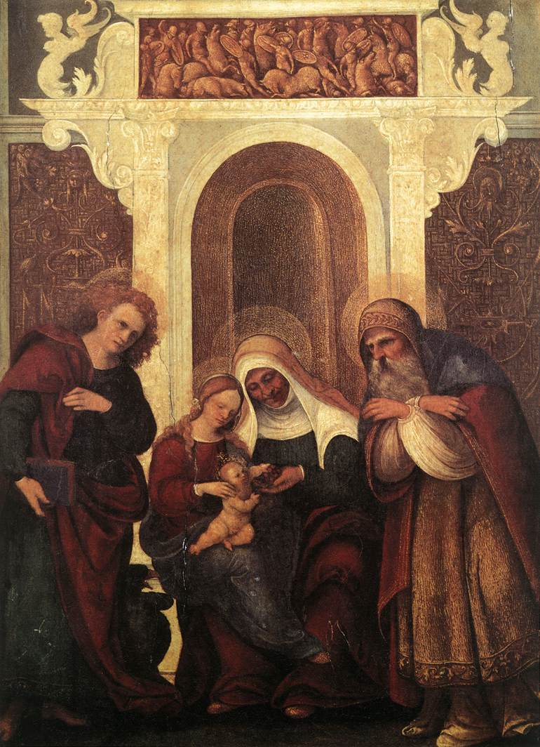 MAZZOLINO, Ludovico Madonna and Child with Saints gw